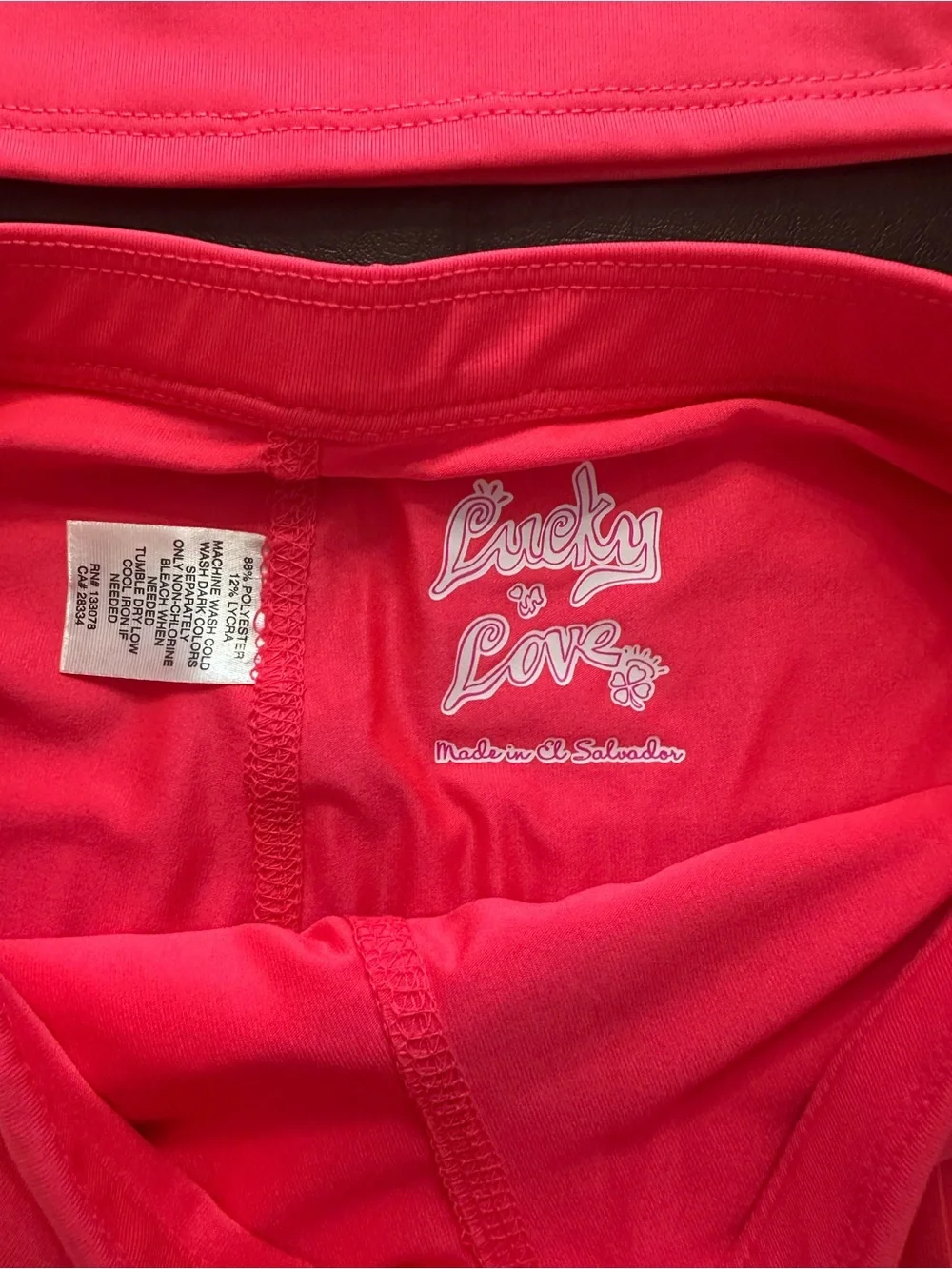 LUCKY IN LOVE  Bright Pink Girls' Tank Top and Skort Set NWOT